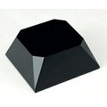 Black Crystal Beveled Four Sided Slant Base (4 1/2"x4 1/2"x2")